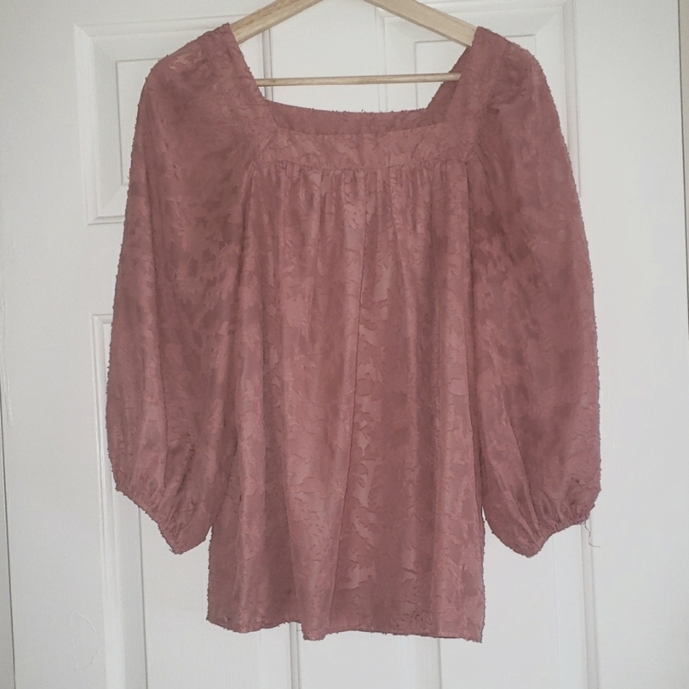 LC Lauren Conrad Dusty Rose 3/4 Sleeve Top Small